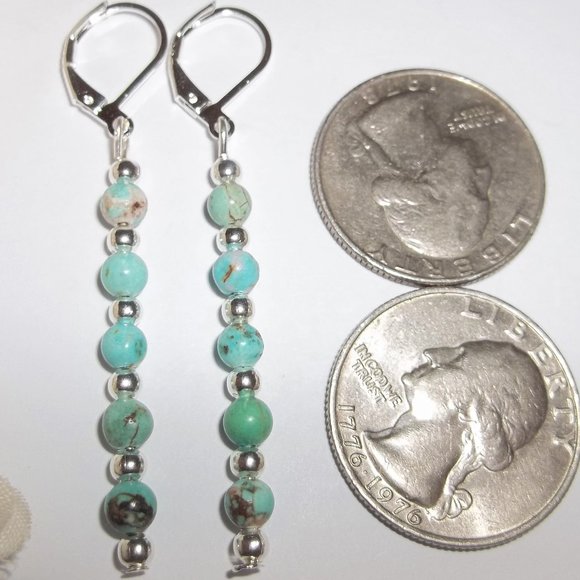 Earring, Blue and Green Turquoise Earring, Earring, Earring Earring Set NWT A202 - Picture 2 of 8
